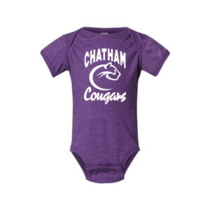 4424-VintagePurple-ChathamCougars Infant Fine Jersey Bodysuit | Chatham Cougars