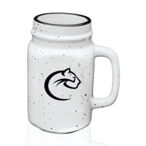 16 oz. Speckle Ceramic Mason Jar | Cougar