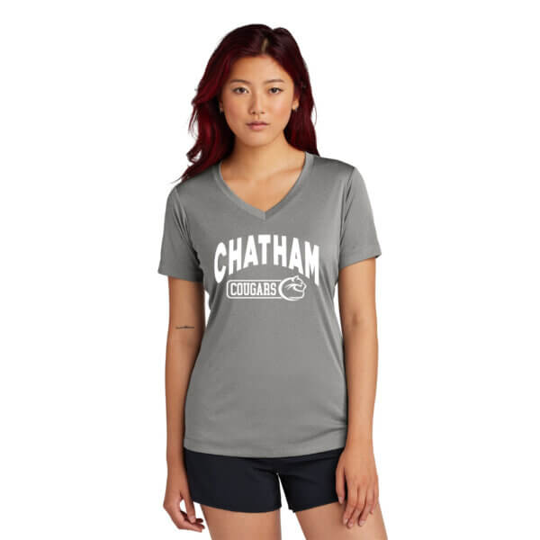 Sport-Tek Women's PosiCharge Competitor V-Neck Tee | Chatham Cougars