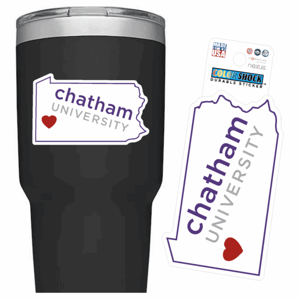 Durable Sticker | Chatham University PA Outline